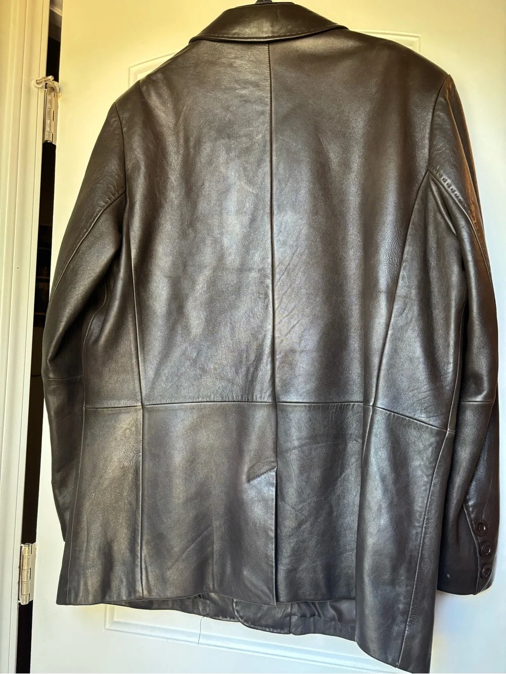 Kenneth Cole NYC Men's Dark Brown Genuine Leather Sport Coat